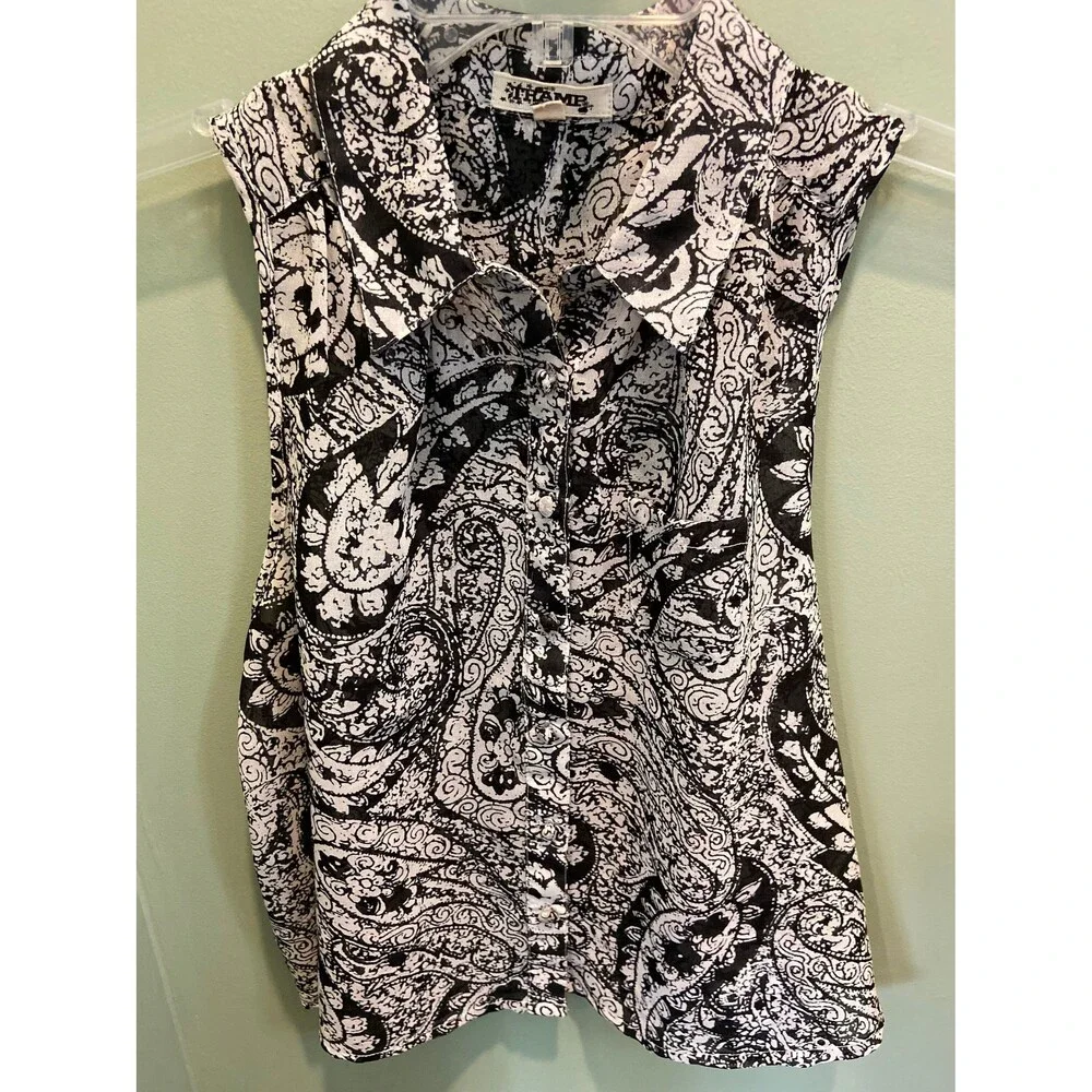 Tramp sleeveless sheer blouse size S